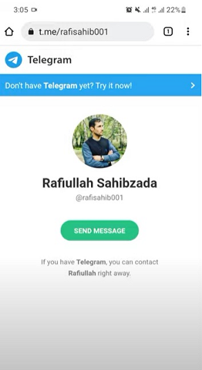 مراحل ساخت لینک پروفایل تلگرام
