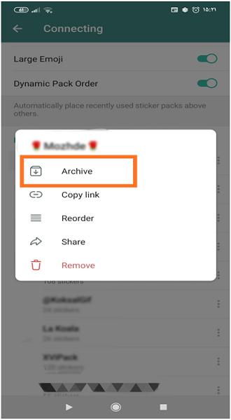 نحوه آرشیو کردن استیکر ها در تلگرام