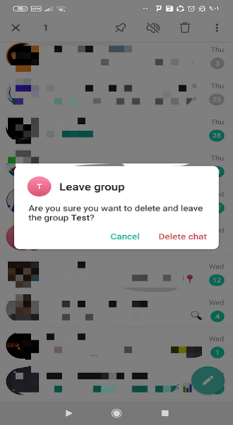 آموزش تصویری leave group ازگروه تلگرام