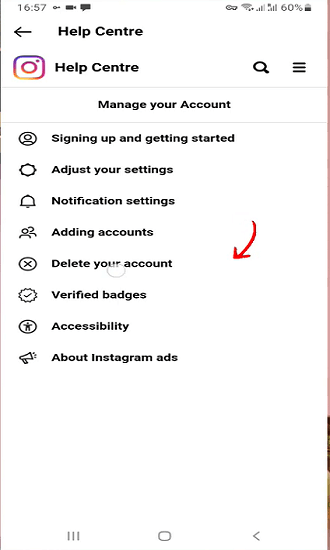 مراحل حذف اکانت اینستاگرام