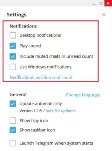 قطع نوتیفیکشن تلگرام در ویندوز