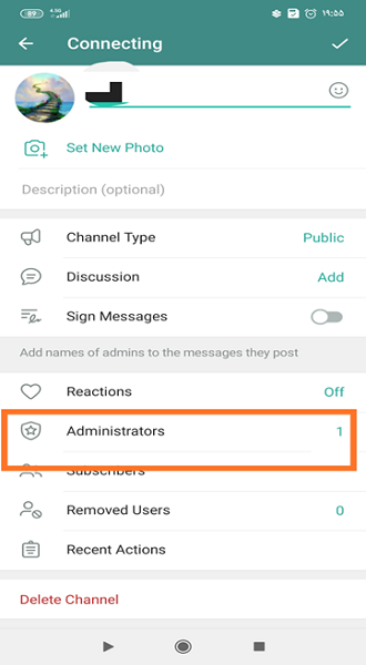 طریقه اضافه کردن ادمین به کانال تلگرام