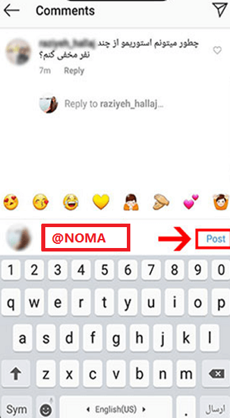 روش منشن کردن افراد در کامنت اينستاگرام