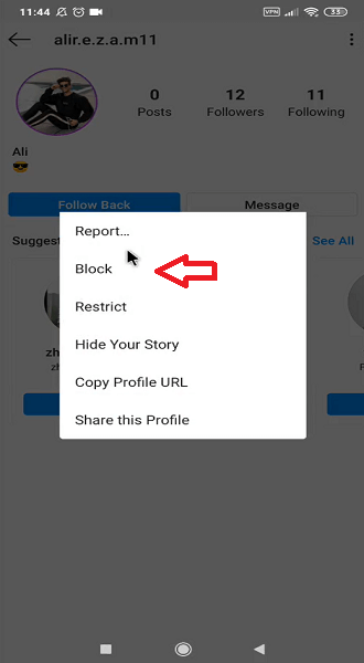طریقه blockکردن افراد از طریق دایرکت اینستاگرام