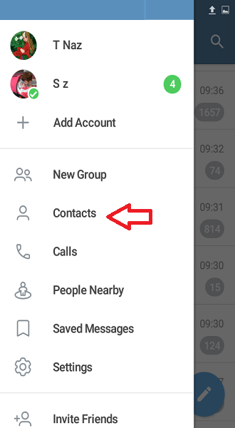 مراحل Share contact در تلگرام